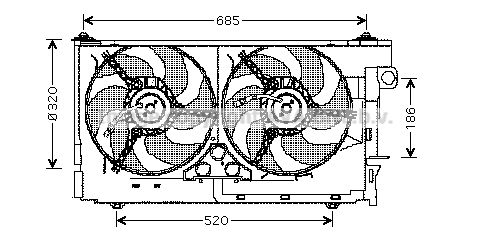 AVA QUALITY COOLING ventiliatorius, radiatoriaus CN7516